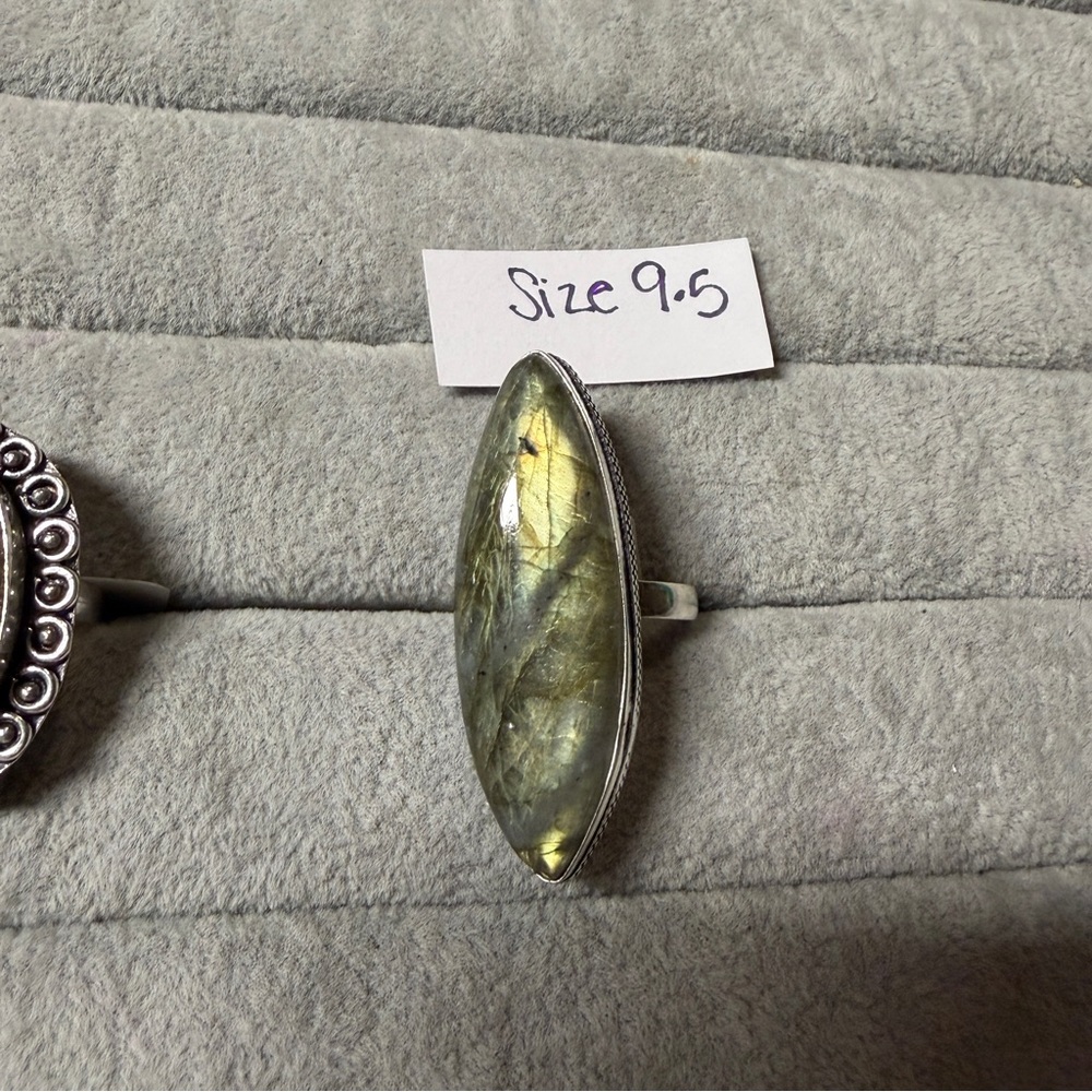 Sizes 9-11 Labradorite Rings - Picture 3 of 9